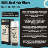 Hair illusion Hair Fibers Combo Kit, To Conceal Thinning Hair, Bald Spot Cover up, Thin Edges, Hairlines and Alopecia 10.00% Off Auto renew - Hair Illusion Inc