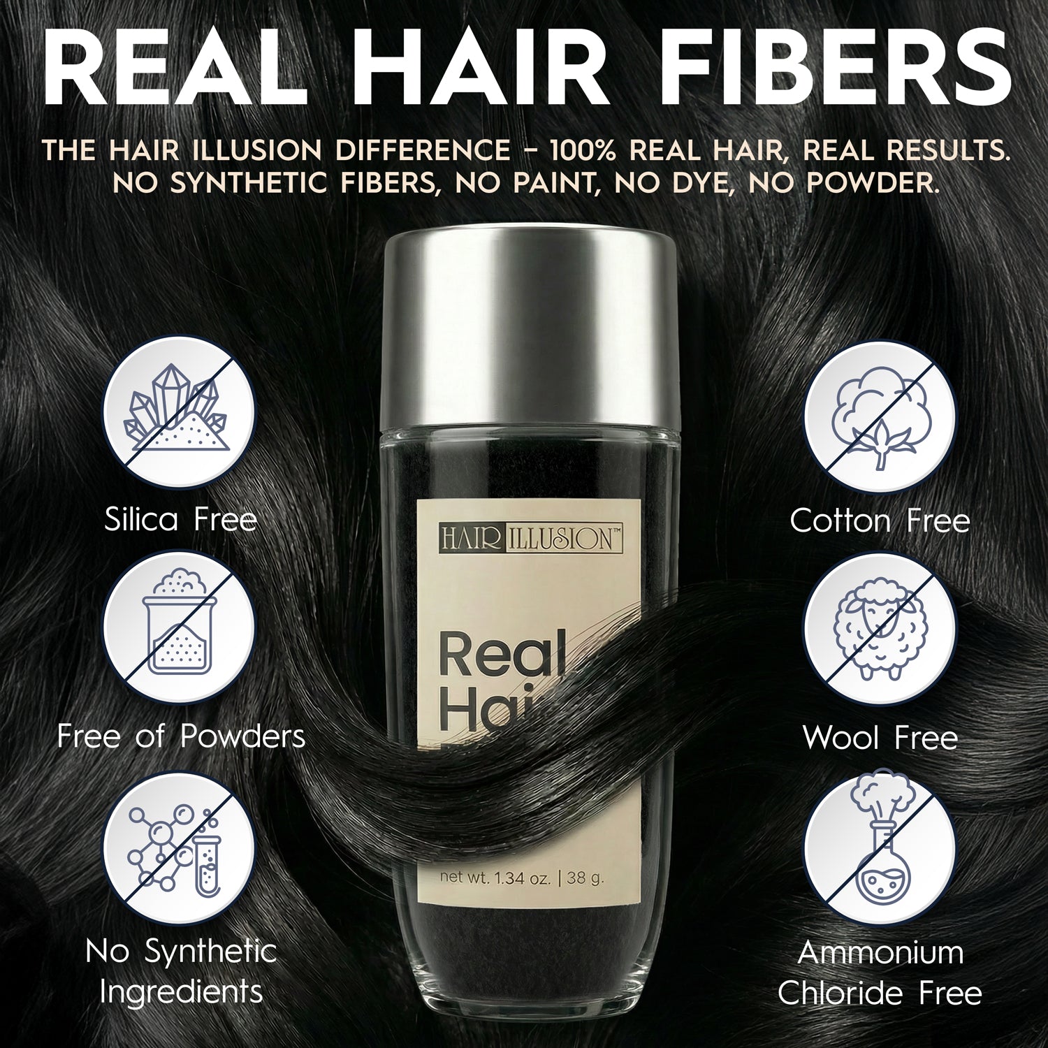 Hair Illusion Real Hair Fibers 38g
