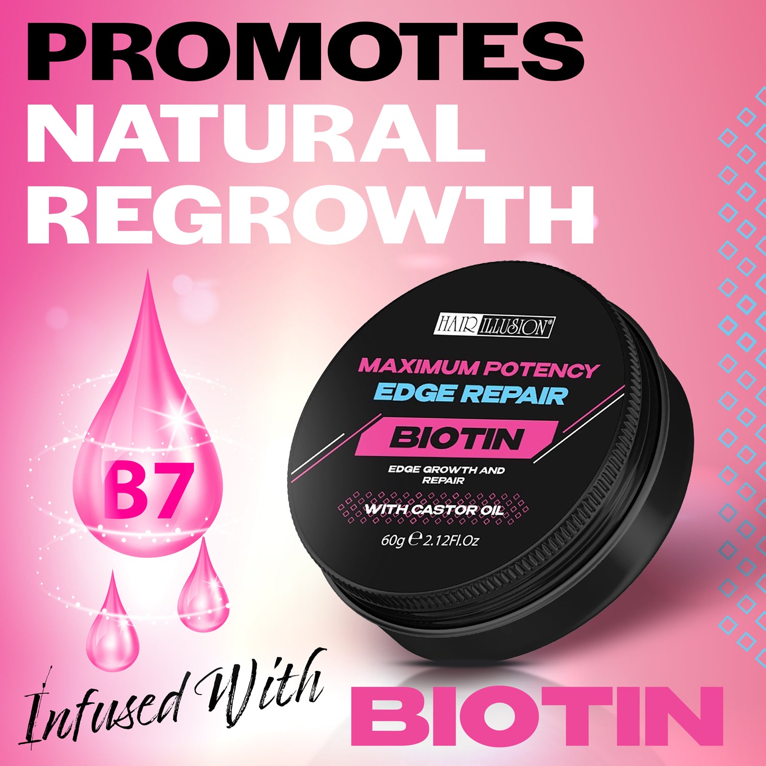 Hair Illusion Maximum Potency Edge Repair Balm with Biotin