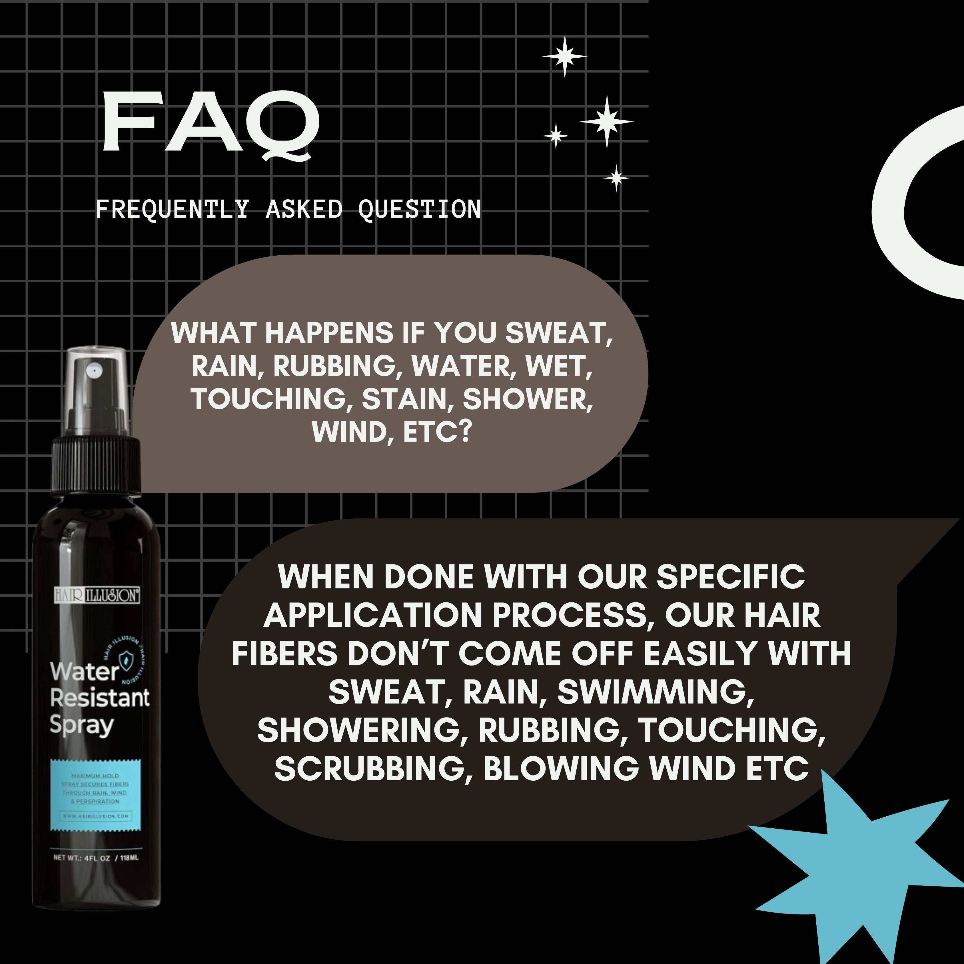 Water-Resistant Hold Spray for Stronger Bond With Hair Fibers