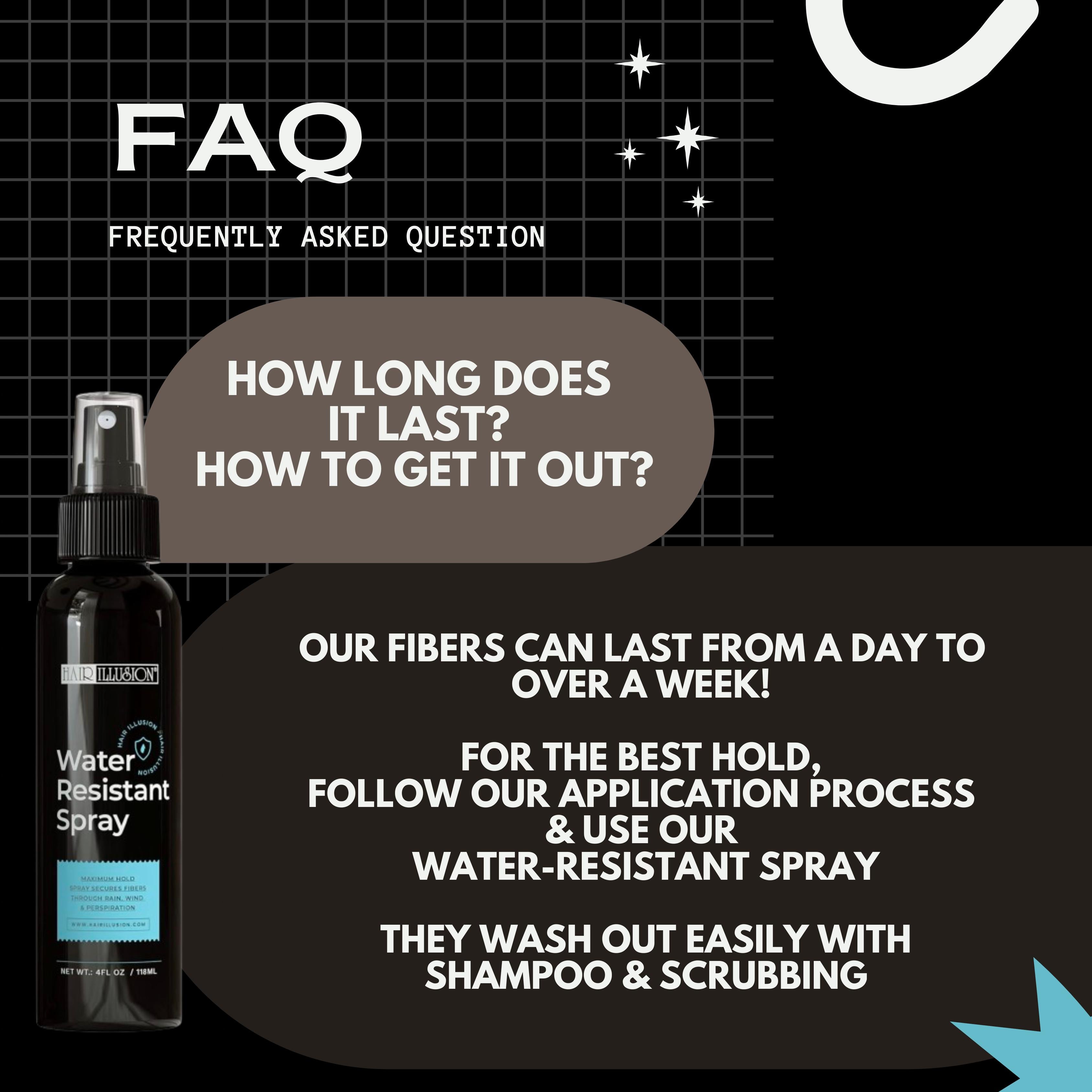 Water-Resistant Hold Spray for Stronger Bond With Hair Fibers